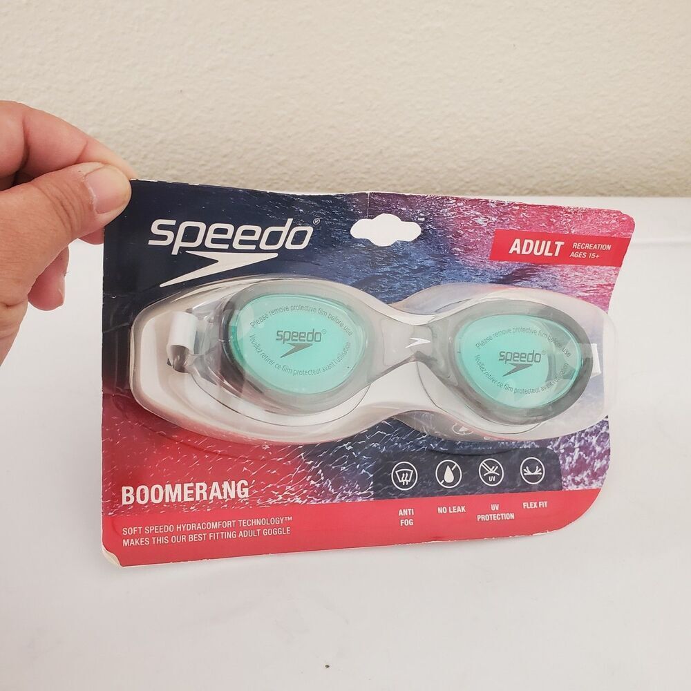 Speedo Adult Boomerang Swim Goggles - Blue Cobalt, Ages‎ 14 +